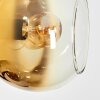 Koyoto globe light, floor lamp 32 cm chrome, gold, clear, coppery, Smoke-coloured, 5-light sources