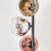 Koyoto globe light, floor lamp 32 cm chrome, gold, clear, coppery, Smoke-coloured, 5-light sources