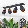 Fallhagen ceiling light, ceiling spotlight black, 4-light sources
