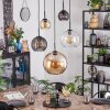 Koyoto hanging light, globe light, pendant light 45 cm Amber, clear, Smoke-coloured, 5-light sources