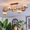 Chehalis ceiling light, globe light gold, black, 8-light sources