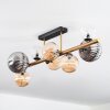 Chehalis ceiling light, globe light gold, black, 8-light sources