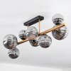 Chehalis ceiling light, globe light gold, black, 8-light sources