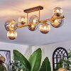 Chehalis ceiling light, globe light gold, black, 8-light sources