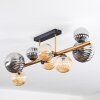 Chehalis ceiling light, globe light gold, black, 8-light sources