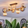 Chehalis ceiling light, globe light gold, black, 8-light sources
