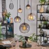Koyoto hanging light, globe light, pendant light Amber, clear, Smoke-coloured, 5-light sources