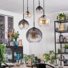 Koyoto hanging light, globe light, pendant light Amber, clear, Smoke-coloured, 5-light sources