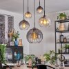 Koyoto hanging light, globe light, pendant light Amber, clear, Smoke-coloured, 5-light sources
