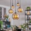 Koyoto hanging light, globe light, pendant light Amber, 5-light sources