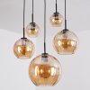 Koyoto hanging light, globe light, pendant light Amber, 5-light sources
