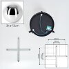 Chehalis ceiling light, globe light 44 cm chrome, Smoke-coloured, 3-light sources