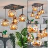 Koyoto ceiling light, globe light 37 cm Amber, 5-light sources
