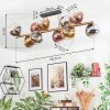 Koyoto ceiling light, globe light gold, black, 10-light sources