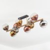 Koyoto ceiling light, globe light gold, black, 10-light sources