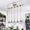 Koyoto hanging light, globe light, pendant light Ecru, black, 5-light sources