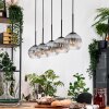 Koyoto hanging light, globe light, pendant light Ecru, black, 5-light sources
