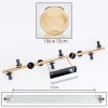 Koyoto ceiling light, globe light gold, black, 10-light sources
