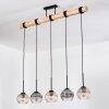 Koyoto hanging light, globe light, pendant light Ecru, black, 5-light sources