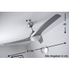 Globo PRIMO fan silver, white, 2-light sources, Remote control