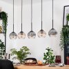 Koyoto hanging light, globe light, pendant light Ecru, black, 5-light sources