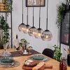 Koyoto hanging light, globe light, pendant light Ecru, black, 5-light sources