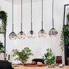 Koyoto hanging light, globe light, pendant light Ecru, black, 5-light sources