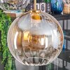 Koyoto hanging light, globe light, pendant light gold, black, 5-light sources