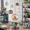 Koyoto hanging light, globe light, pendant light gold, black, 5-light sources