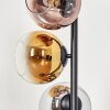 Koyoto globe light, floor lamp chrome, gold, clear, coppery, Smoke-coloured, 6-light sources