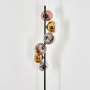 Koyoto globe light, floor lamp chrome, gold, clear, coppery, Smoke-coloured, 6-light sources