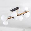Chehalis ceiling light, globe light gold, black, 8-light sources