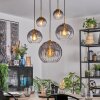 Koyoto hanging light, globe light, pendant light gold, black, 5-light sources
