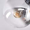 Gastor ceiling light, globe light Amber, clear, Smoke-coloured, 3-light sources
