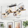 Ripoll ceiling light, globe light gold, black, 8-light sources