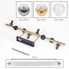 Ripoll ceiling light, globe light gold, black, 8-light sources