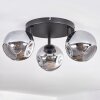 Ripoll ceiling light, globe light Smoke-coloured, 3-light sources