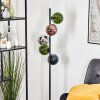 Gastor globe light, floor lamp 33 cm blue, chrome, green, coppery, Smoke-coloured, 5-light sources