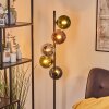 Gastor globe light, floor lamp 33 cm blue, chrome, green, coppery, Smoke-coloured, 5-light sources