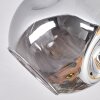 Ripoll ceiling light, globe light Amber, clear, Smoke-coloured, 3-light sources
