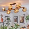 Ripoll ceiling light, globe light gold, black, 10-light sources