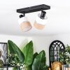 Fallhagen ceiling light, ceiling spotlight black, 2-light sources