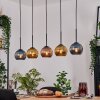 Koyoto hanging light, globe light, pendant light Ecru, black, 5-light sources