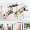 Ripoll ceiling light, globe light gold, black, 8-light sources