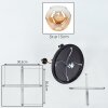 Ripoll ceiling light, globe light brass, black, 5-light sources