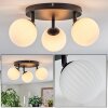 Chehalis ceiling light, globe light 44 cm white, 3-light sources