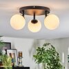 Chehalis ceiling light, globe light 44 cm white, 3-light sources