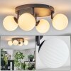 Chehalis ceiling light, globe light white, 4-light sources
