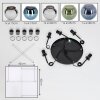 Koyoto hanging light, globe light, pendant light blue, chrome, green, coppery, Smoke-coloured, 5-light sources