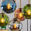 Gastor ceiling light, globe light gold, black, 5-light sources